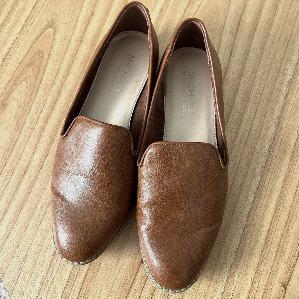 Michael Shannon - Women's Closed Toe Faux Leather Slip On Classic Loafer